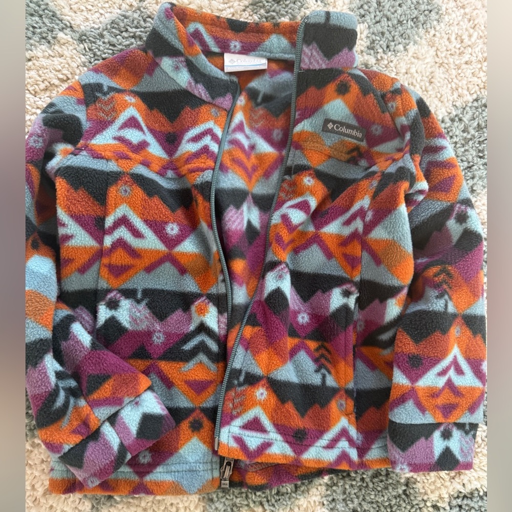 Columbia Vibrant Patterned Fleece Jacket